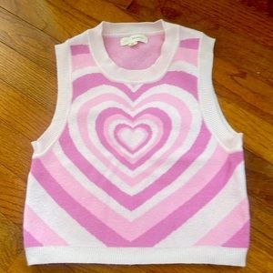 Pacsun L.A. Hearts Pink Hearts Sweater Vest💕